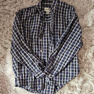 Classic Blue Plaid Men's Shirt